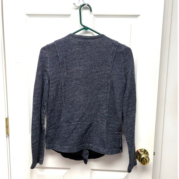 Tommy Hilfiger Athluxe Sweatshirt Jacket, Cropped, Zip, Navy, Women's Size M - Picture 4 of 4